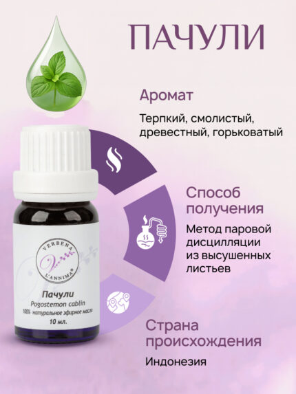 эфирное масло пачули аромат, способ получения страна происхождения